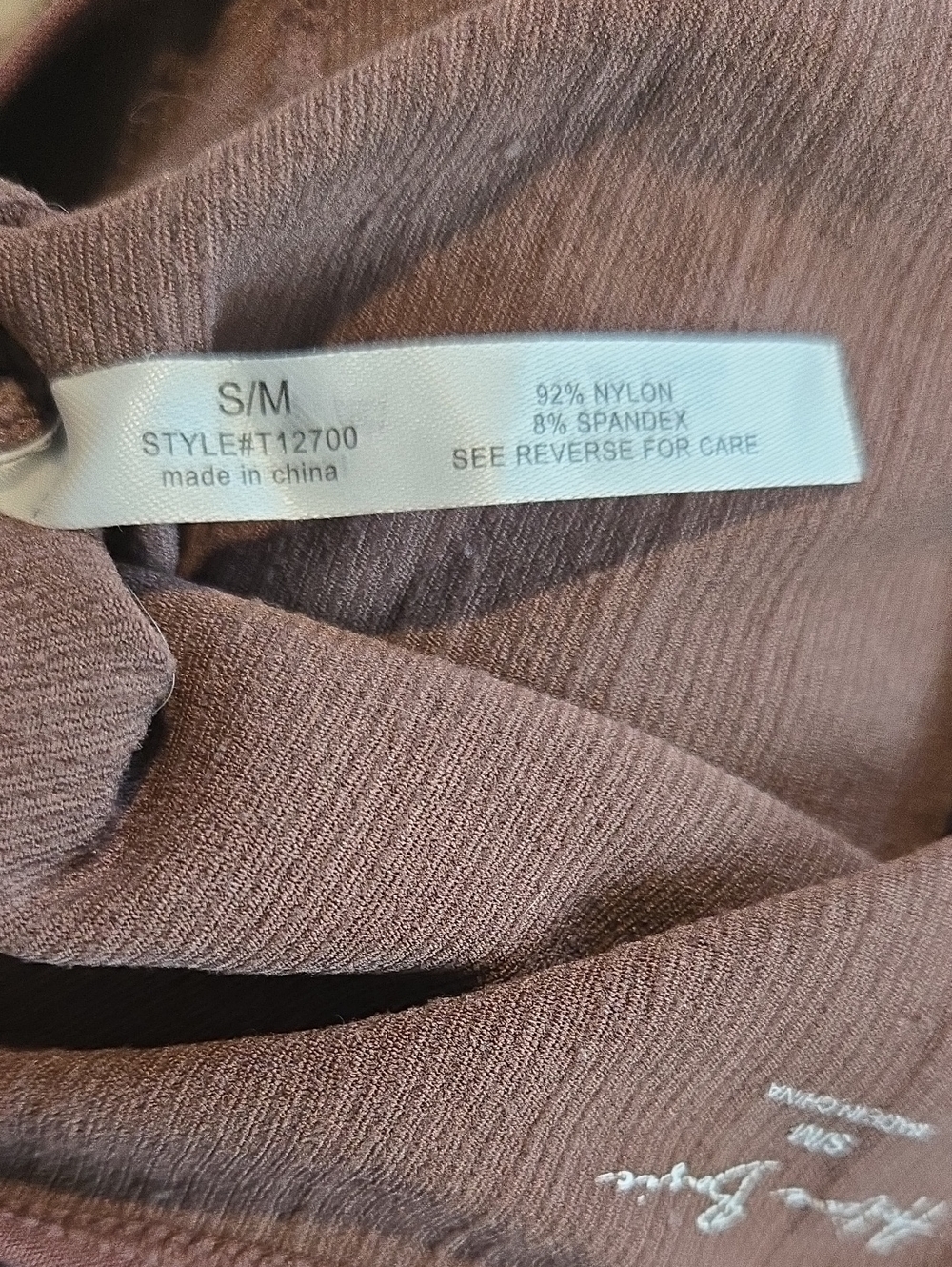 Active Basic Off-Shoulder Ribbed Crop Top - Brown - Picture 4 of 4